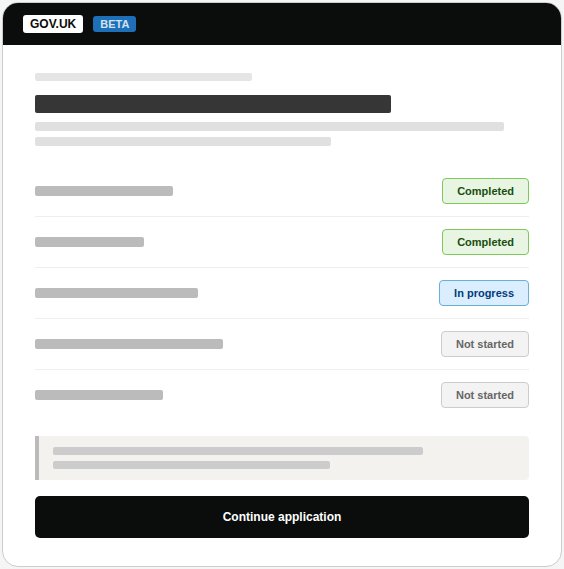 Low-fidelity wireframe set 1 — task list and application structure screens